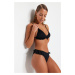 Trendyol Black Gimped Normal noha bikiny spodok