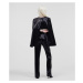 Overal Karl Lagerfeld Sequin Cape Jumpsuit Čierna
