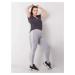 Plus Size Grey Melange Leggings