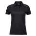 Tee Jays Dámske funkčné polo tričko - väčšej veľkosti TJ7201X Black