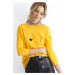 Basic blouse with 3/4 sleeves, dark yellow