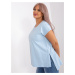 Women's light blue blouse plus size