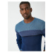 Koton Basic Knitwear Sweater Crew Neck Color Block