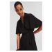 Šaty Karl Lagerfeld Wrap Dress Black