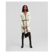 Sveter Karl Lagerfeld Branded Belted Cardigan White/Black