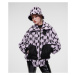 Bunda Karl Lagerfeld Monogram Shearling Jacket Pastel Lilac Monogram