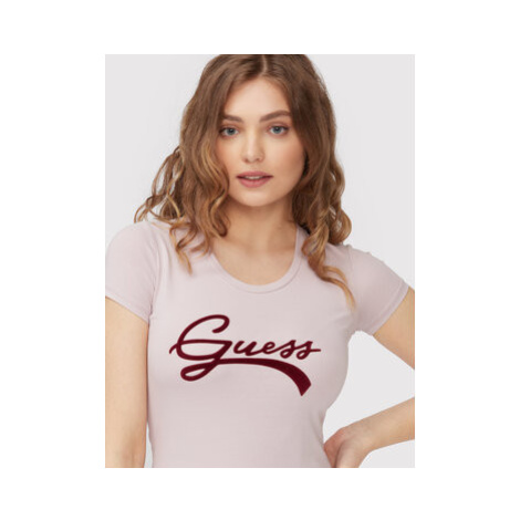 Guess Tričko W2BI66 J1311 Fialová Regular Fit