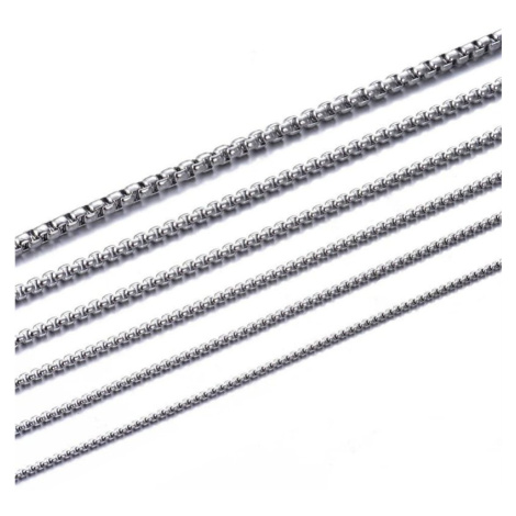 Retiazka z chirurgickej ocele Wheels - 2-5 mm / 40-90cm Strieborný