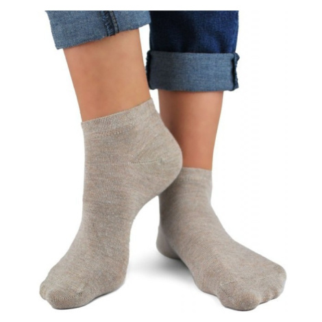 Noviti ST 022 W 04 lurex stříbrno-béžové Dámské ponožky