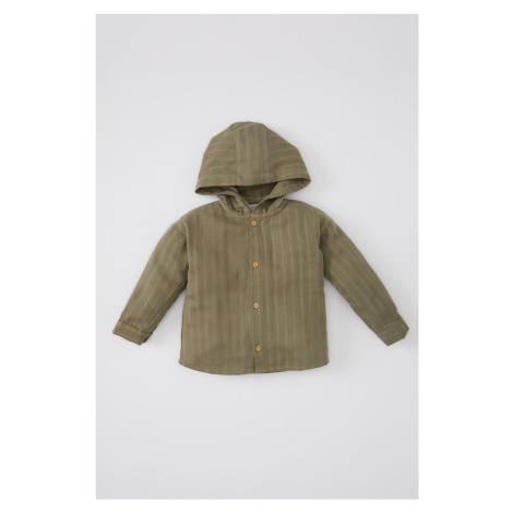 DEFACTO Baby Boy Hooded Long Sleeve Shirt