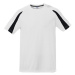 Starworld Unisex kontrastné športové tričko SW309 White