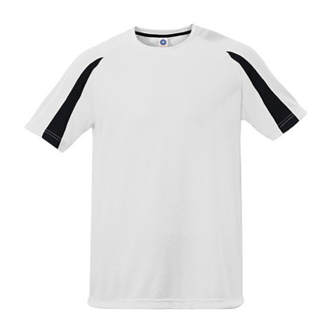 Starworld Unisex kontrastné športové tričko SW309 White