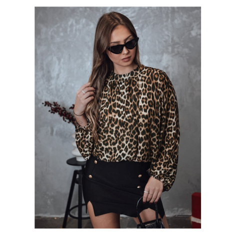 Bluzka damska oversize LEOPARDY w panterkę Dstreet