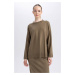 DEFACTO Regular Fit Crew Neck Sweater Tunic