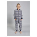 Alaska children's jumpsuit with long sleeves, long trousers - navy blue print