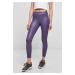 Women's leggings made of dark purple synthetic leather