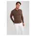 DEFACTO Slim Fit Polo Neck Sweater