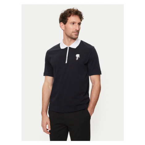 KARL LAGERFELD Polokošeľa 745025 542224 Tmavomodrá Regular Fit