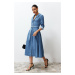 Trendyol Light Blue Plain Denim Dress