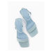 Bershka Remienkové sandále  modrá denim
