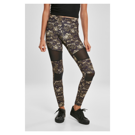 Women's Camo Tech Mesh Leggings Made of Wood Digital Camouflage Urban Classics