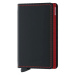 Secrid Slimwallet Matte Black & Red - Unisex - Doplnok Secrid - Čierne - SM-Black-Red