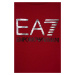 Detská mikina EA7 Emporio Armani červená farba, s potlačou