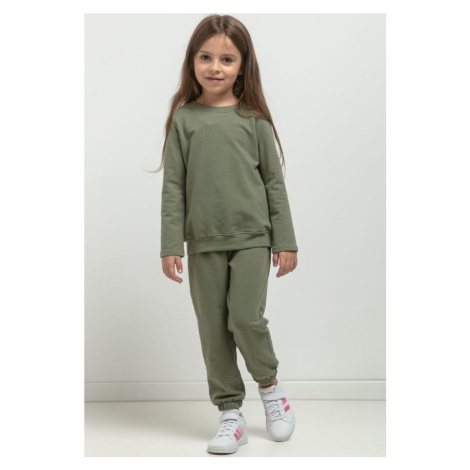 Zelené dievčenské joggers nohavice mama a dcéra MMD38 - green Tessita