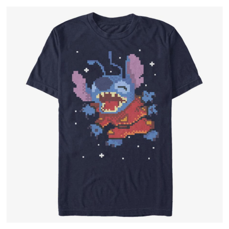 Queens Disney Lilo & Stitch - Stitch Pixel Unisex T-Shirt Navy Blue