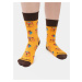 Žlté dámske vzorované ponožky Fusakle Brum