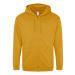 Just Hoods Pánska mikina na zips JH050 Mustard