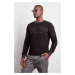 Trendyol Black Slim Crew Neck Color Block Knitwear Sweater