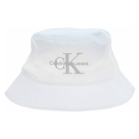Calvin Klein dámský klobouk K60K6110290LI White-Silver Logo K60K6110290LI