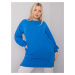 Dark blue cotton sweatshirt in larger size for women