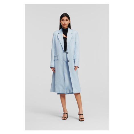 Kabát Karl Lagerfeld Soft Tailored Coat Cashmere Blue