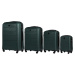 Tmavozelená sada 4 škrupinových kufrov GAN01, Luggage 4 sets (L, M, S, XS) Wings, Dark Green