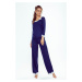 Pyjamas Eldar First Lady Arleta length/r S-XL navy blue-ecru 059