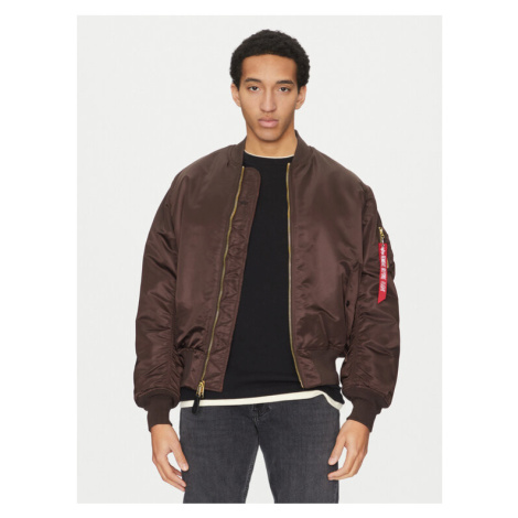 Alpha Industries Bundy bomber Ma-1 100101 Hnedá Regular Fit