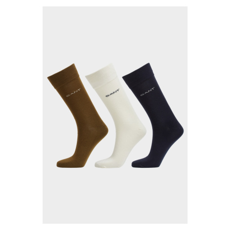 PONOŽKY GANT SOFT COTTON SOCKS 3-PACK DARK CACTUS