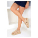 Soho Beige-Beige Women's Sandals 17814