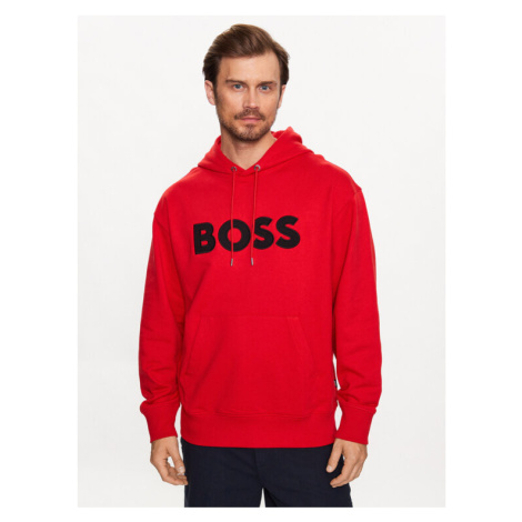 Boss Mikina 50486243 Červená Oversize Hugo Boss