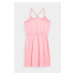 Dievčenské šaty 4F F026 ružová farba, mini, áčkový strih