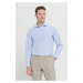 AC&Co / Altınyıldız Classics Men's Light Blue Easy-to-Iron Comfort Fit Comfy Cut Classic Collar 