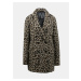 Brown winter coat with leopard print Dorothy Perkins Tall