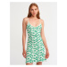 Dilvin 90119 Patterned Strap Knitwear Dress-green