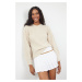 Trendyol Stone Soft Textured Crew Neck Knitwear Sweater