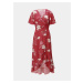 Červené kvetované zavinovacie šaty Miss Selfridge