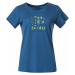 Bergans Graphic Wool Tee Women North Sea Blue/Jade Green/Navy Blue Tričko