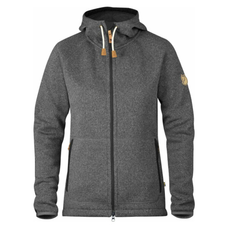 Fjällräven Övik Fleece Hoodie W Dark Grey Outdoorová mikina