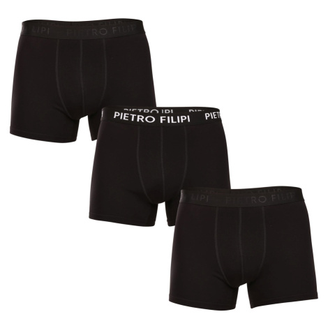 3PACK pánske boxerky Pietro Filipi čierné (3BCL005)